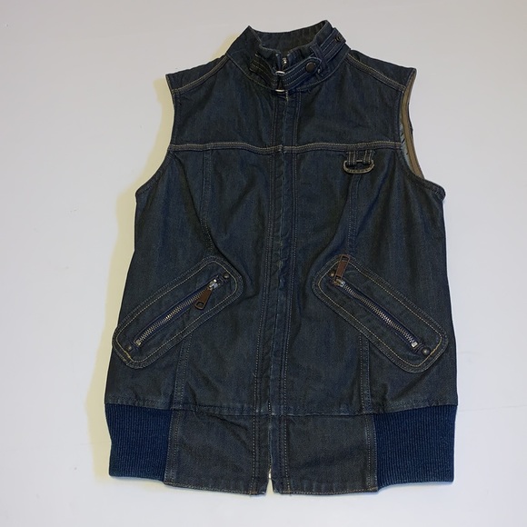Diesel Dark Blue Denim Vest - Women’s Size Small - Picture 2 of 8